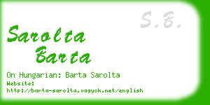 sarolta barta business card